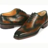 Best Paul Parkman Goodyear Welted Oxford Shoes Brown / Green