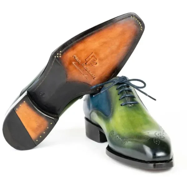 Clearance Paul Parkman Goodyear Welted Punched Oxfords Blue & Green