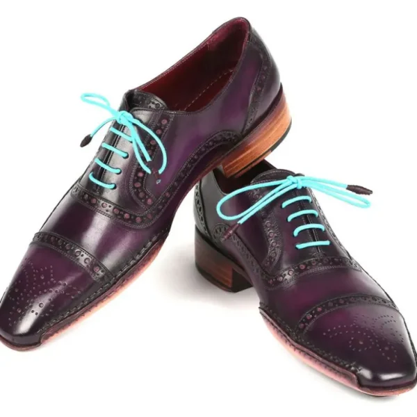 Store Paul Parkman Handsewn Captoe Oxfords Purple