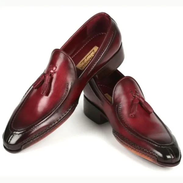 Clearance Paul Parkman Hand-Sewn Tassel Loafers Bordeaux