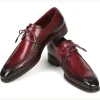 Shop Paul Parkman Leather Apron Derby Shoes Bordeaux