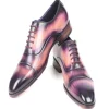 Store Paul Parkman Leather Cap Toe Oxfords Purple