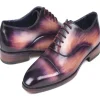 Store Paul Parkman Leather Cap Toe Oxfords Purple