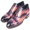 Store Paul Parkman Leather Cap Toe Oxfords Purple