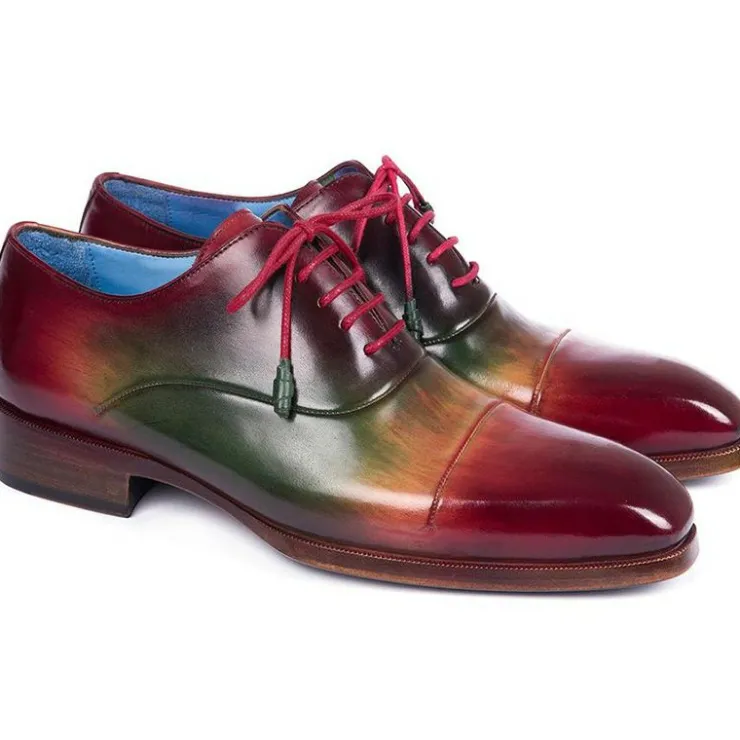 Cheap Paul Parkman Leather Captoe Oxfords Multicolor