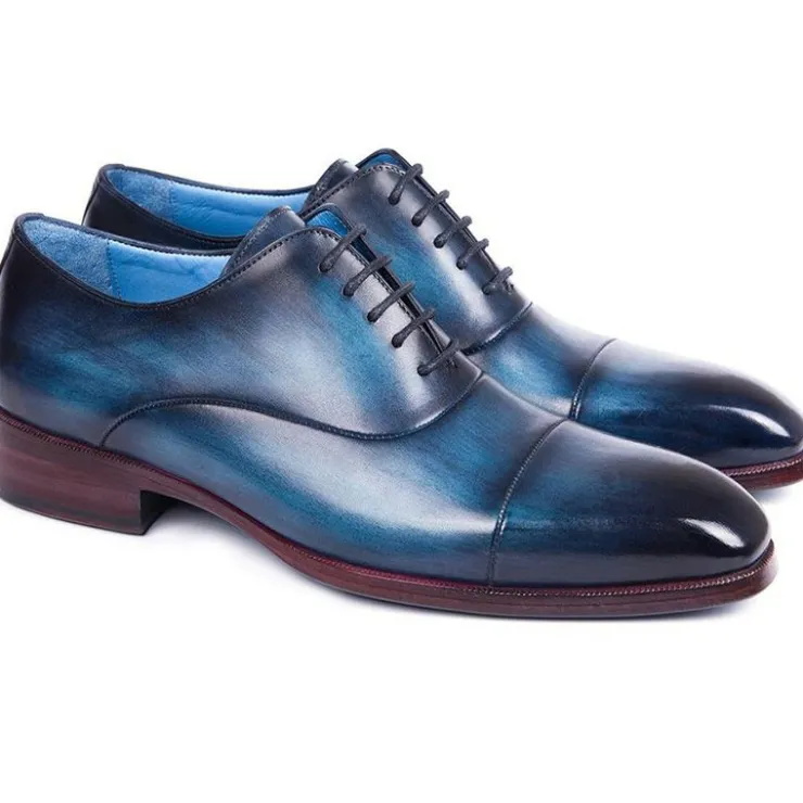 Online Paul Parkman Leather Captoe Oxfords Blue & Turquoise Blue/Turquoise