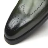 Clearance Paul Parkman Leather Single Monk Straps Wingtip Shoes Green