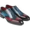 Clearance Paul Parkman Leather Wingtip Oxfords Blue & Purple Blue/Purple