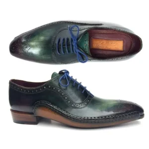 Sale Paul Parkman Medallion Toe Oxfords Green / Purple