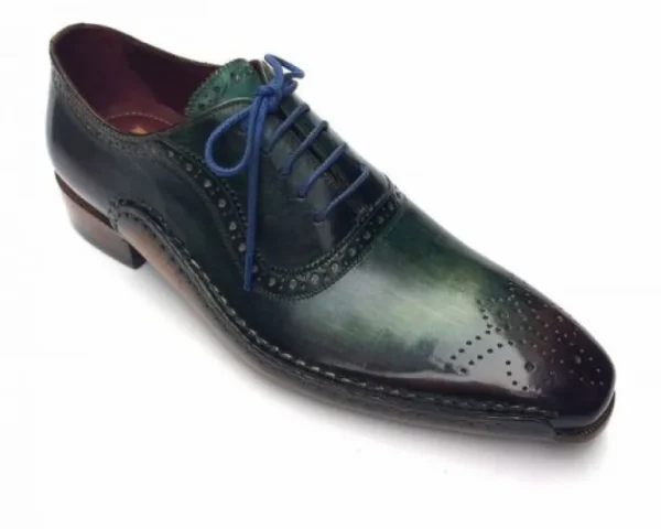 Sale Paul Parkman Medallion Toe Oxfords Green / Purple