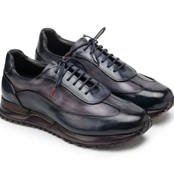 paul_parkman_mens_patina__0-3.webp Flash Sale Paul Parkman Men's Patina Leather Sneakers Navy & Gray