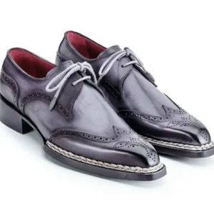 New Paul Parkman Norwegian Welted Wingtip Dress Shoes Grey