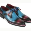 Best Sale Paul Parkman Norwegian Welt Cap Toe Derby Shoes Blue / Purple Blue/Purple