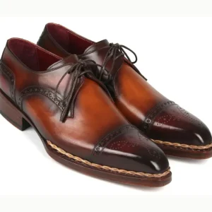 Best Paul Parkman Norwegian Welt Cap Toe Derby Shoes Bordeaux / Brown