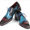 Best Sale Paul Parkman Norwegian Welt Cap Toe Derby Shoes Blue / Purple Blue/Purple