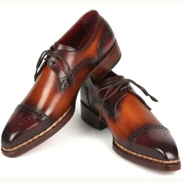 Best Paul Parkman Norwegian Welt Cap Toe Derby Shoes Bordeaux / Brown