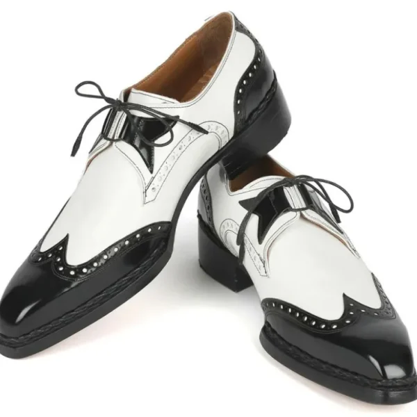 Store Paul Parkman Norwegian Welt Wingtip Shoes Black / White Black/White