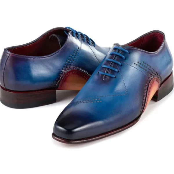 paul_parkman_opanka_const_1.webp Fashion Paul Parkman Opanka Construction Hand-Painted Oxfords Blue