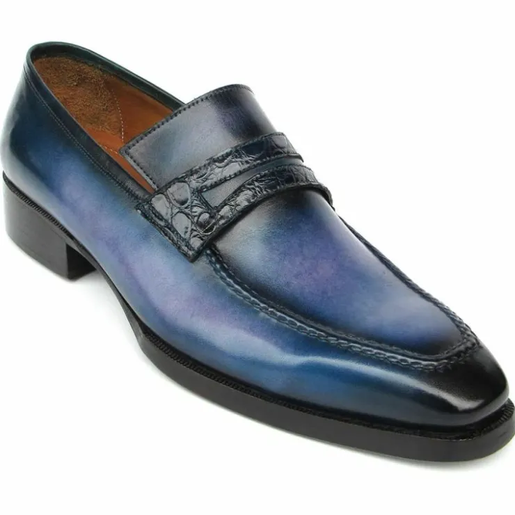 Discount Paul Parkman Patina Loafers Blue