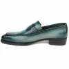 Flash Sale Paul Parkman Patina Loafers Turquoise
