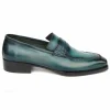 Flash Sale Paul Parkman Patina Loafers Turquoise