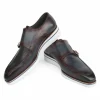 Best Sale Paul Parkman Patina Smart Casual Double Monkstrap Blue / Bordeaux