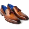 Cheap Paul Parkman Plain Toe Tassel Loafers Walnut