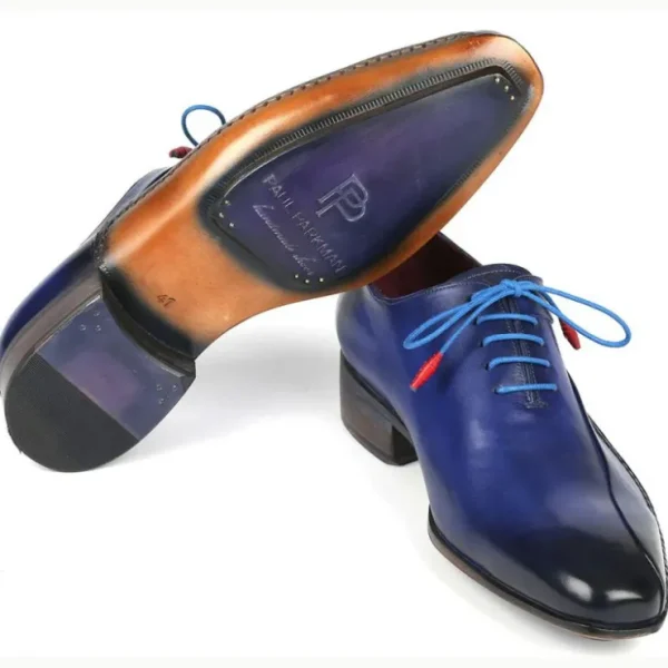 Best Sale Paul Parkman Side Handsewn Leather Oxford Shoes Blue