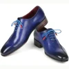 Best Sale Paul Parkman Side Handsewn Leather Oxford Shoes Blue