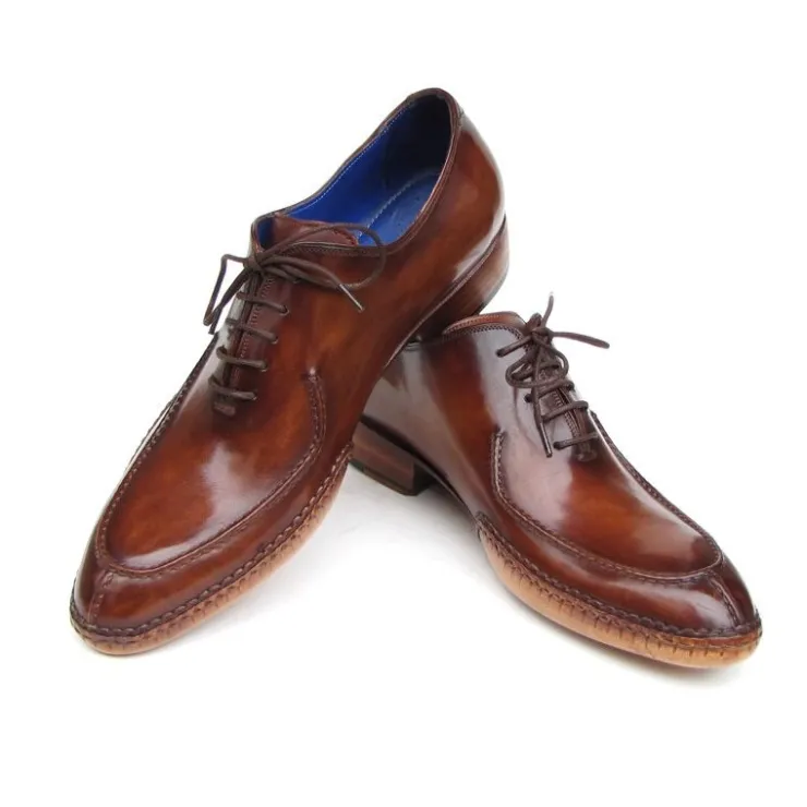 Clearance Paul Parkman Side Sewn Split Toe Oxfords Brown