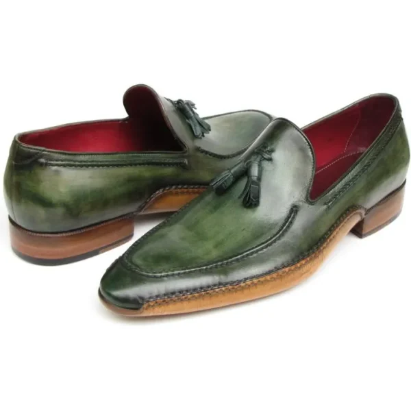 Outlet Paul Parkman Side Sewn Tassel Loafers Green