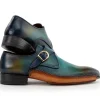 Fashion Paul Parkman Single Monkstrap Shoes Turquoise / Brown