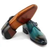 Fashion Paul Parkman Single Monkstrap Shoes Turquoise / Brown