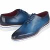 Flash Sale Paul Parkman Smart Casual Wholecut Oxfords Blue