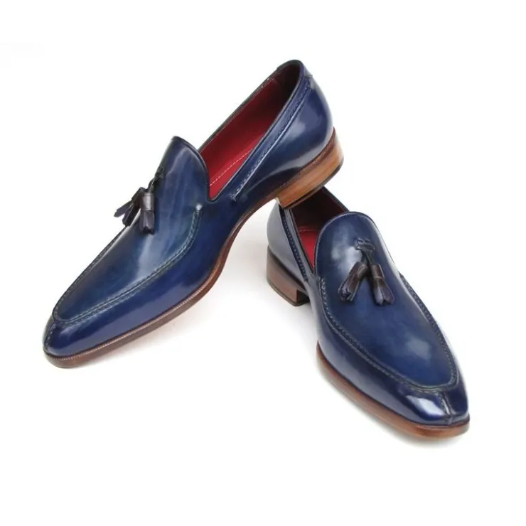 Outlet Paul Parkman Split Toe Tassel Loafers Blue