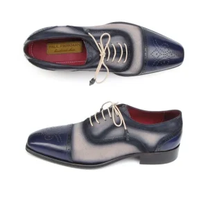 Online Paul Parkman Suede Calfskin Cap Toe Brogues Blue