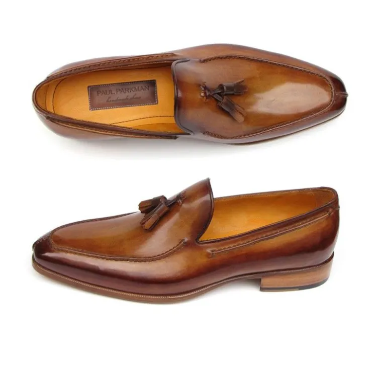 Shop Paul Parkman Tassel Loafers Camel / Brown Camel/Brown