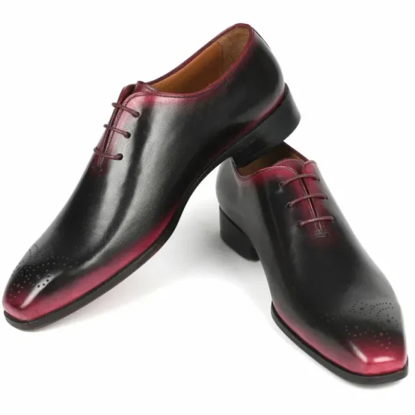 Sale Paul Parkman Wholecut Oxford Shoes Black / Red