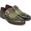 New Paul Parkman Wingtip Monk Strap Shoes Green