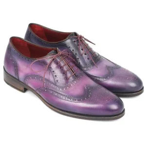 Outlet Paul Parkman Wingtip Oxfords Purple / Navy