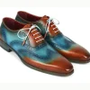 Outlet Paul Parkman Wingtip Oxfords Turquoise / Tobacco Turquoise/Tobacco