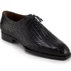 Shop Paul Parkman Woven Leather Hand-Welted Oxfords Black