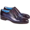 Hot Paul Parkman Woven Leather Captoe Oxfords Navy & Purple Navy/Purple