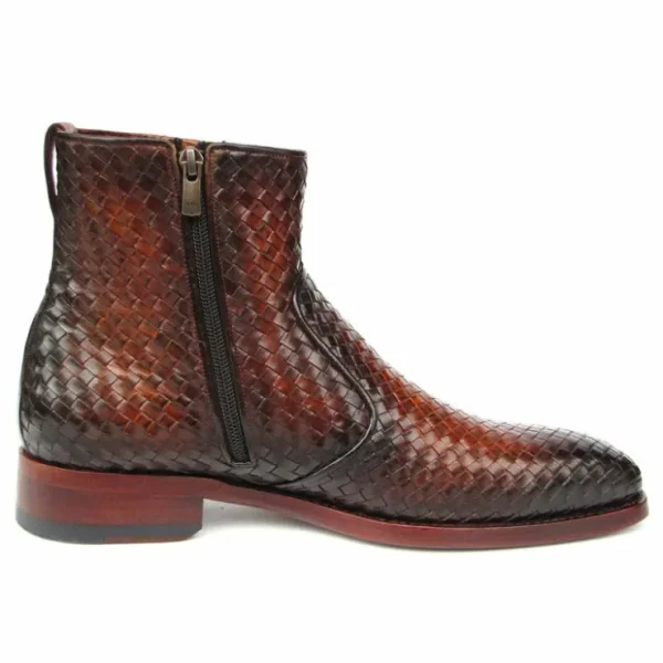 paul_parkman_woven_leathe_3-6.webp Cheap Paul Parkman Woven Leather Zipper Boots Brown