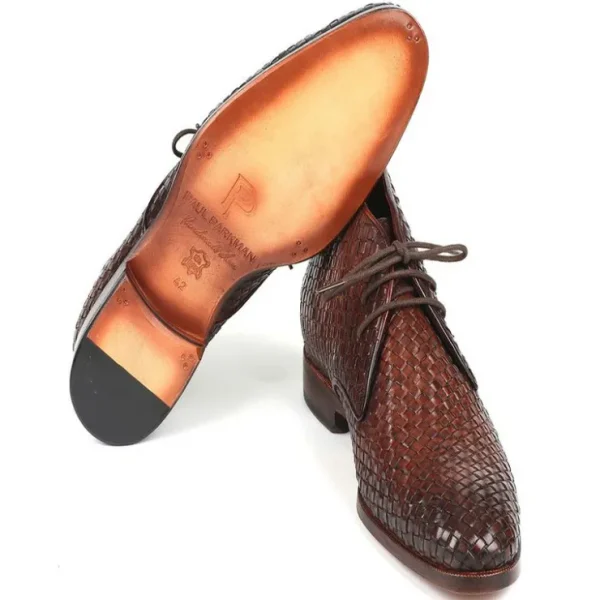 Best Paul Parkman Woven Leather Chukka Boots Brown