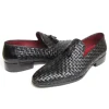 Sale Paul Parkman Woven Tassel Loafers Black