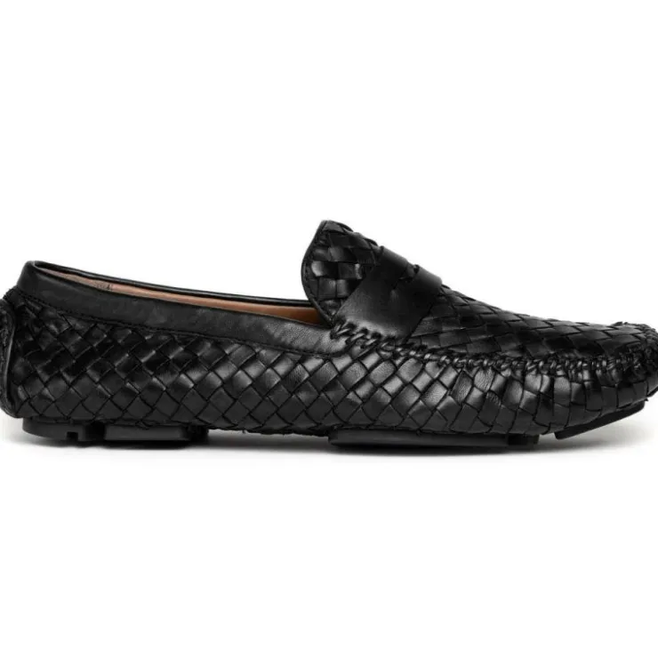 Shop Robert Zur San Tropez Woven Shoes Black