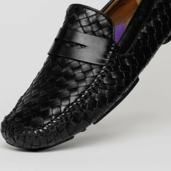 Shop Robert Zur San Tropez Woven Shoes Black