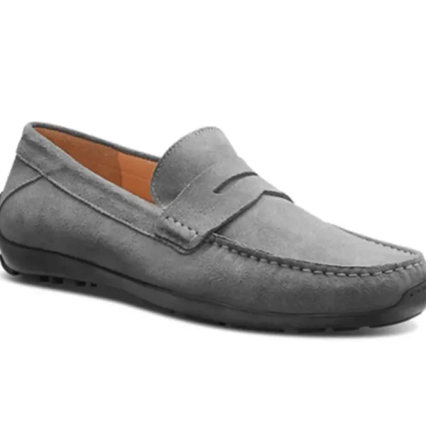 Best Sale Samuel Hubbard Free Spirit for Him Suede Drivers Gray