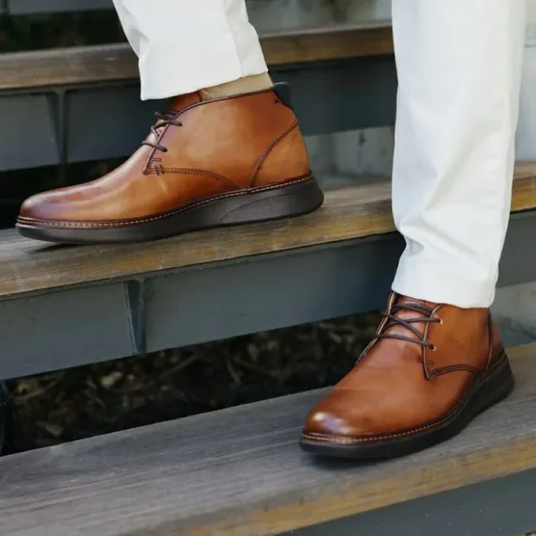 Store Samuel Hubbard Rafael Hybrid Leather Chukka Boot Burnished Tan BurnishedTan